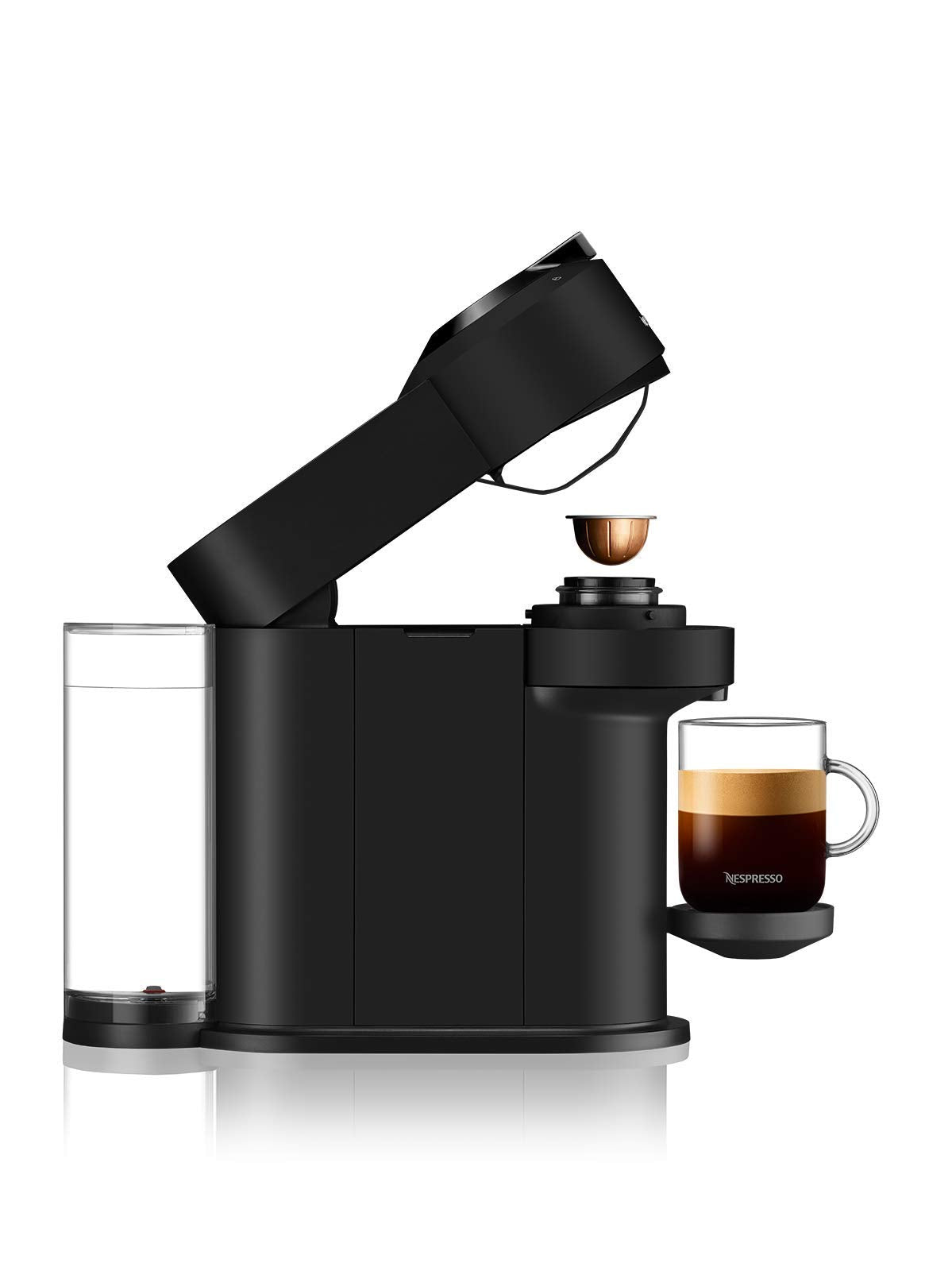 Vertuo Next Cafetière à capsules Machine à expresso 5 tailles différentes tasses Technologie Centrifusion, chauffage 30s, WiFi, Bluetooth, XN910N, Noir mat